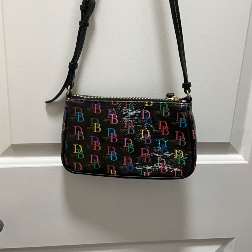 Dooney & Bourke Black Shoulder Bag with Gold Hardware - Picture 4 of 10